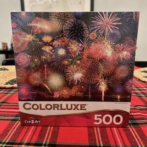 Colorluxe 500 Piece Fireworks Puzzle 18" x 24" By Cra-Z-Art Sealed New Year